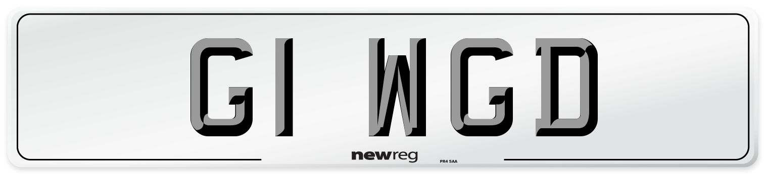 G1 WGD Number Plate from New Reg